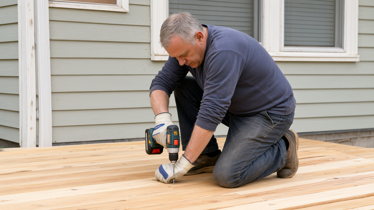 Custom Deck Building finishing by Burns Carpentry for residents