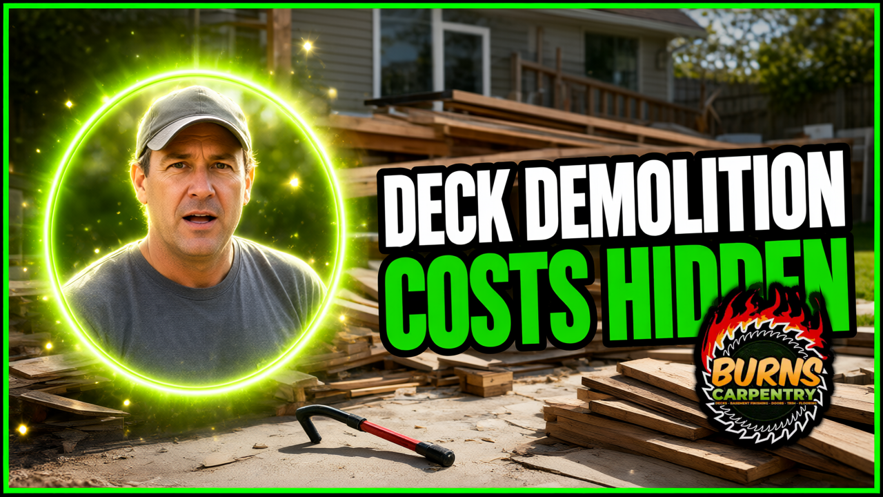 Custom Deck Demolition & Disposal: 5 Cary, IL Costs Homeowners Forget woodwork by Burns Carpentry for Cary property owners