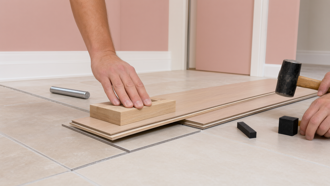 Laminate Flooring Over Old Tile in Cary, IL: 2026 Removal Guide completed by Burns Carpentry in Cary, IL
